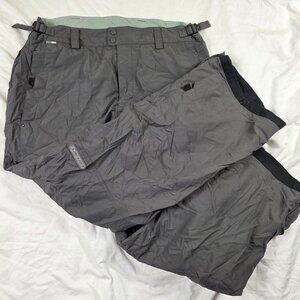 Columbia Convert Mens Large Gray Waterproof Snow Pants Nylon Winter Outdoors Ski
